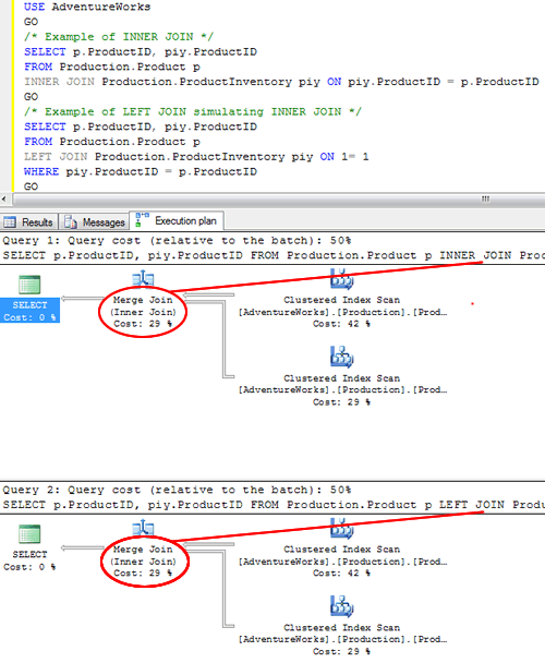 sql-server-inner-join-using-left-join-statement-performance