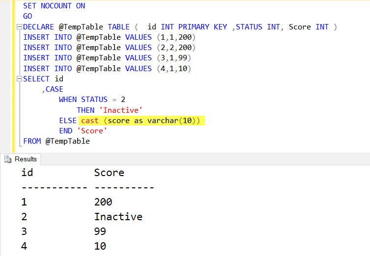 Sql Server Error Converting Data Type Varchar To Numeric In Case ...