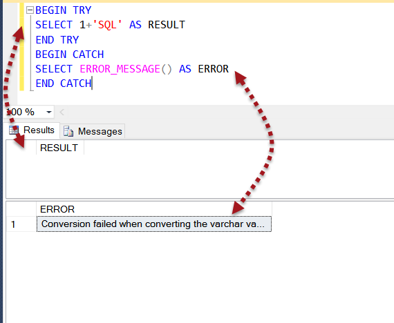 Sql server ошибка. SQL Error. Try catch SQL. SQL Error code. Catch Error.