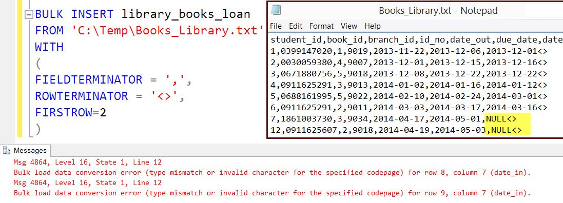 sql server - Export to csv using bulk copy, conversion error - Stack  Overflow