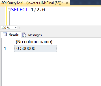 Select One By Two - Why Does Select 1/2 Returns 0 - Interview Question Of  The Week #067 - Sql Authority With Pinal Dave