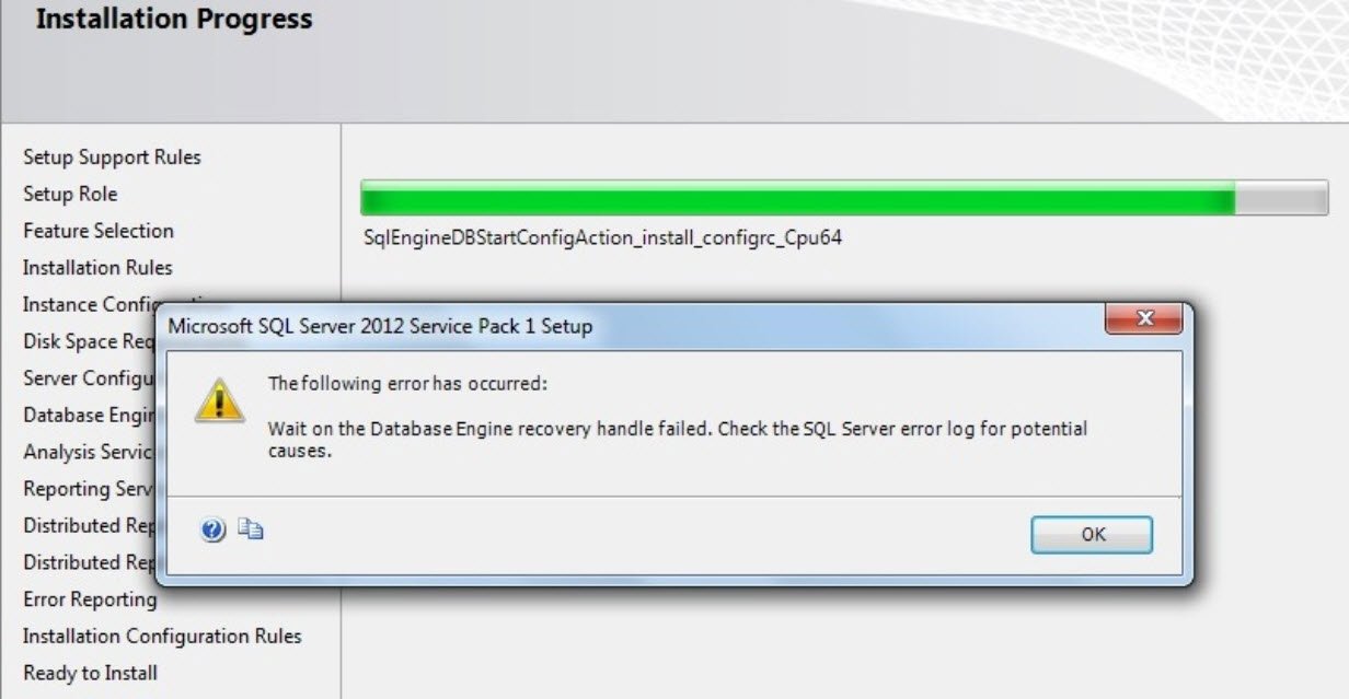 SQL SERVER - SQL Installation fails with error code 0x851A001A - Wait on the Database Engine recovery handle failed install-dc-01 