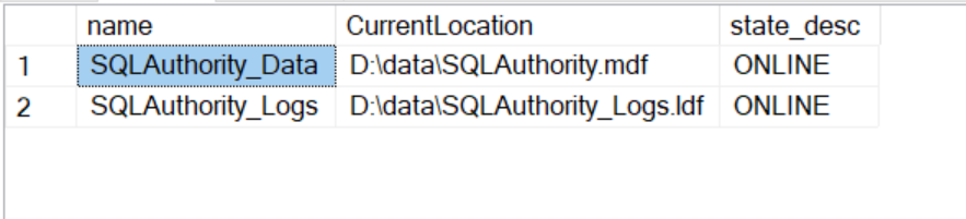 How to Move SQL Server MDF and LDF Files? - Interview Question of the Week #189 physicalmove1 