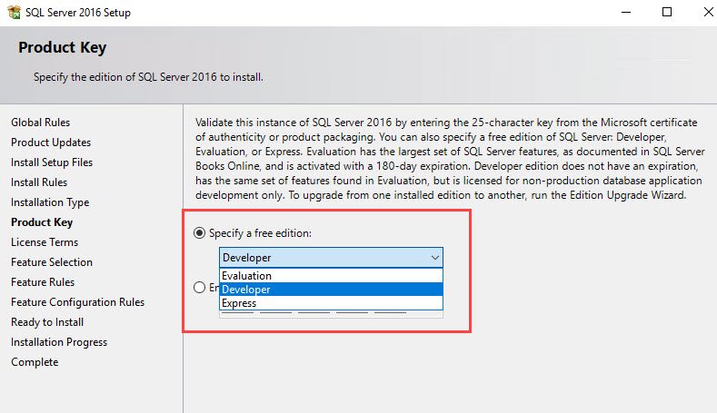 SQL SERVER - Product Key for Developer Edition, Enterprise Evaluation  Edition and Express Edition - SQL Authority with Pinal Dave