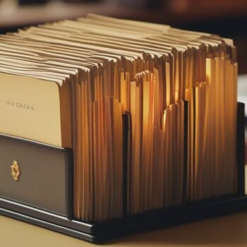 Card file of index cards, going through records one at a time like a cursor