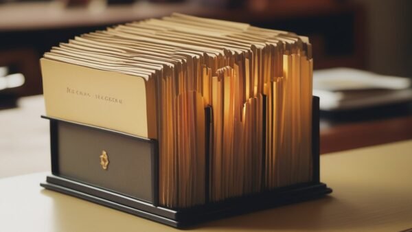 Card file of index cards, going through records one at a time like a cursor