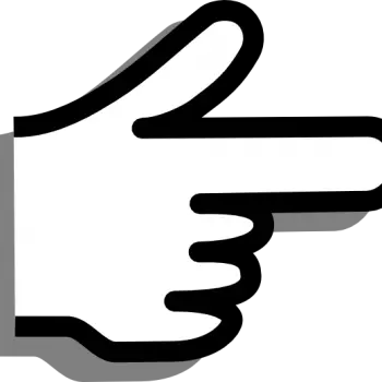 Hand pointing to the right.