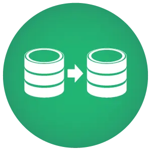 Two SQL Server data containers being synchronized.