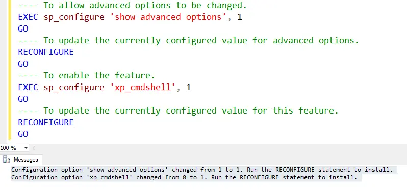Configure and reconfigure options.