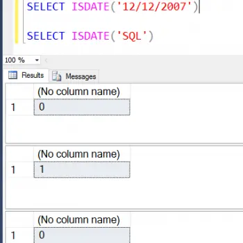ISDATE function in SQL Server.