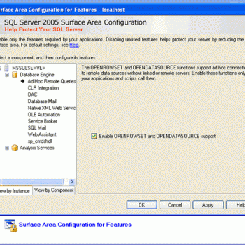 SQL SERVER - Fix : Error 15281 SQL Server blocked access to STATEMENT OpenRowset/OpenDatasource of