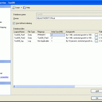 SQL SERVER - 2005 - Database Table Partitioning Tutorial - How to Horizontal Partition Database Table