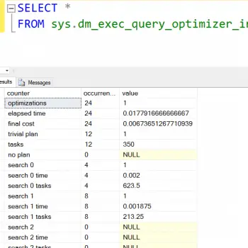 SQL Server query execution plan.