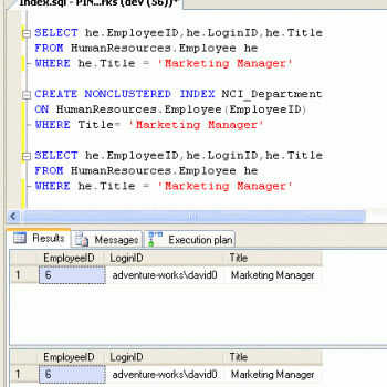SQL SERVER - Introduction to Filtered Index - Improve performance with Filtered Index
