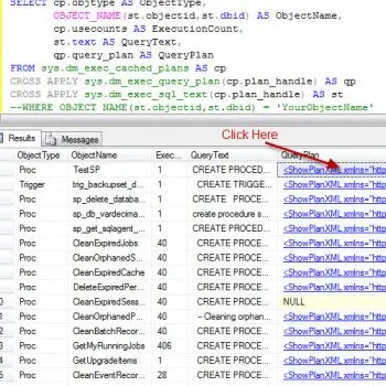 SQL SERVER - Get Query Plan Along with Query Text and Execution Count