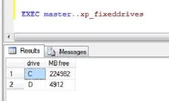 SQL SERVER - Get a List of Fixed Hard Drive and Free Space on Server