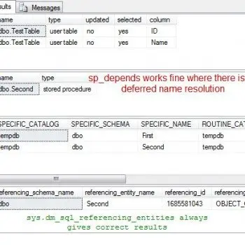 SQL SERVER - Get the List of Object Dependencies - sp_depends and information_schema.routines