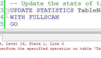 SQL SERVER - Disabled Index and Update Statistics