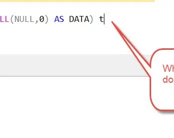 Error dialog explaining why a query does not throw an error.