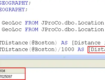 SQL SERVER - Geography Data Type - Calculating Distance Between Two Points on the Earth - Day 18 of 35