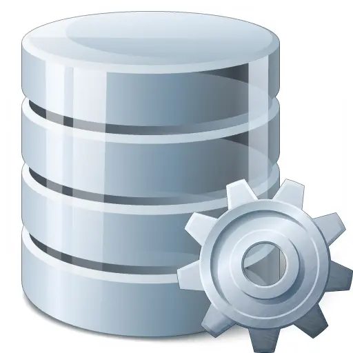 SQL server database and settings icon.