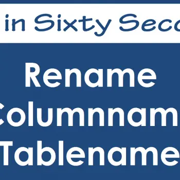SQL in Sixty Seconds rename example.