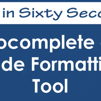 SQL SERVER - Autocomplete and Code Formatting Tool - SQL in Sixty Seconds #041 - Video