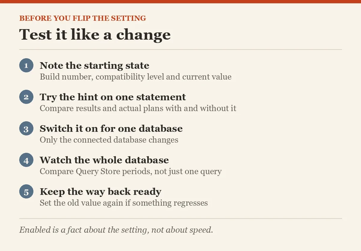 Test it like a change