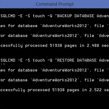 SQL SERVER - Backup and Restore Database Using Command Prompt - SQLCMD