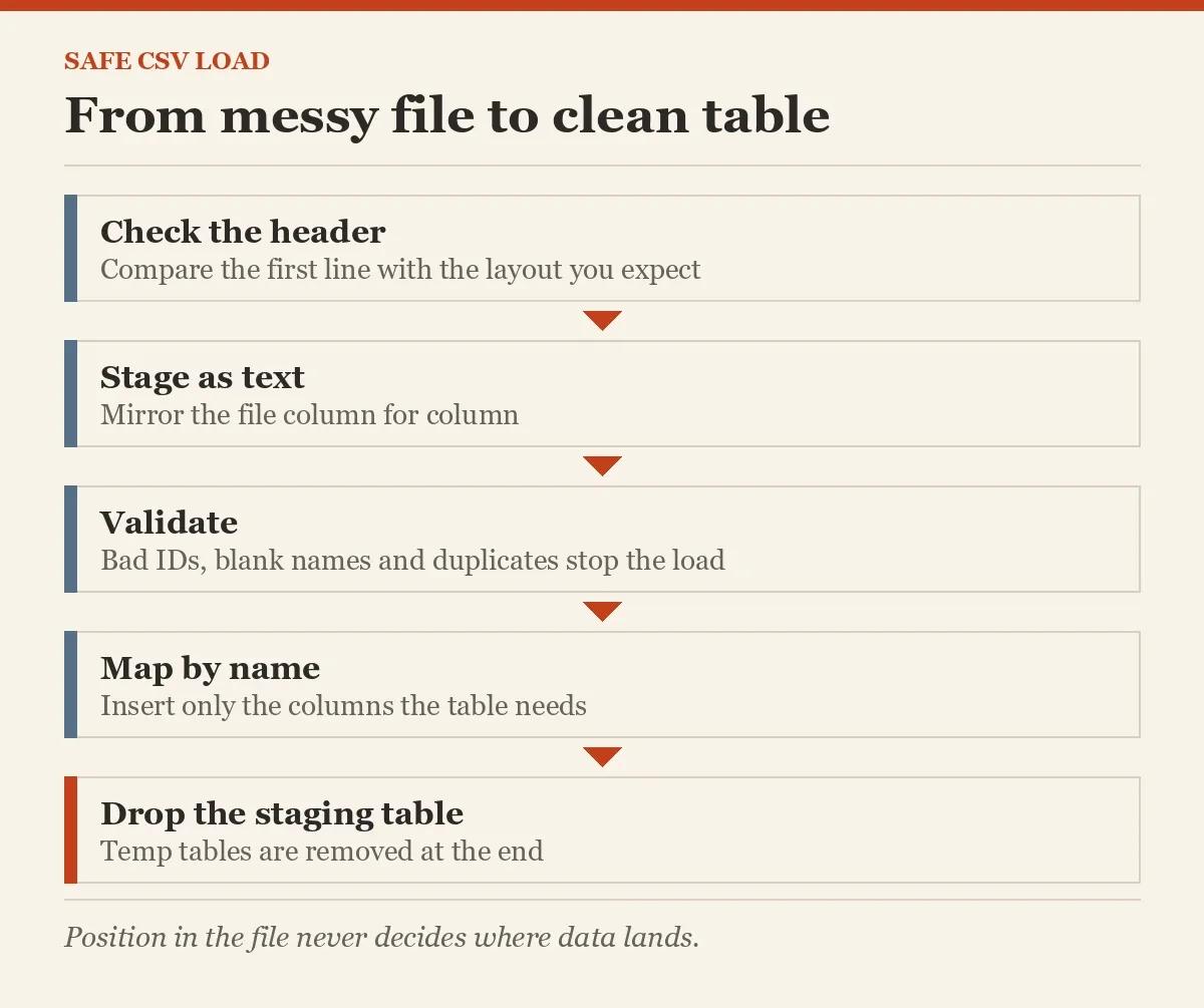 From messy file to clean table