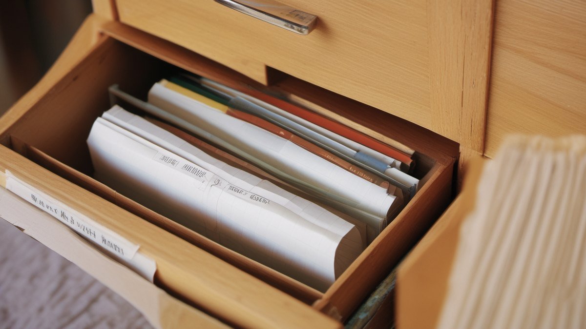 Open file drawer full of folders, a data source for reports