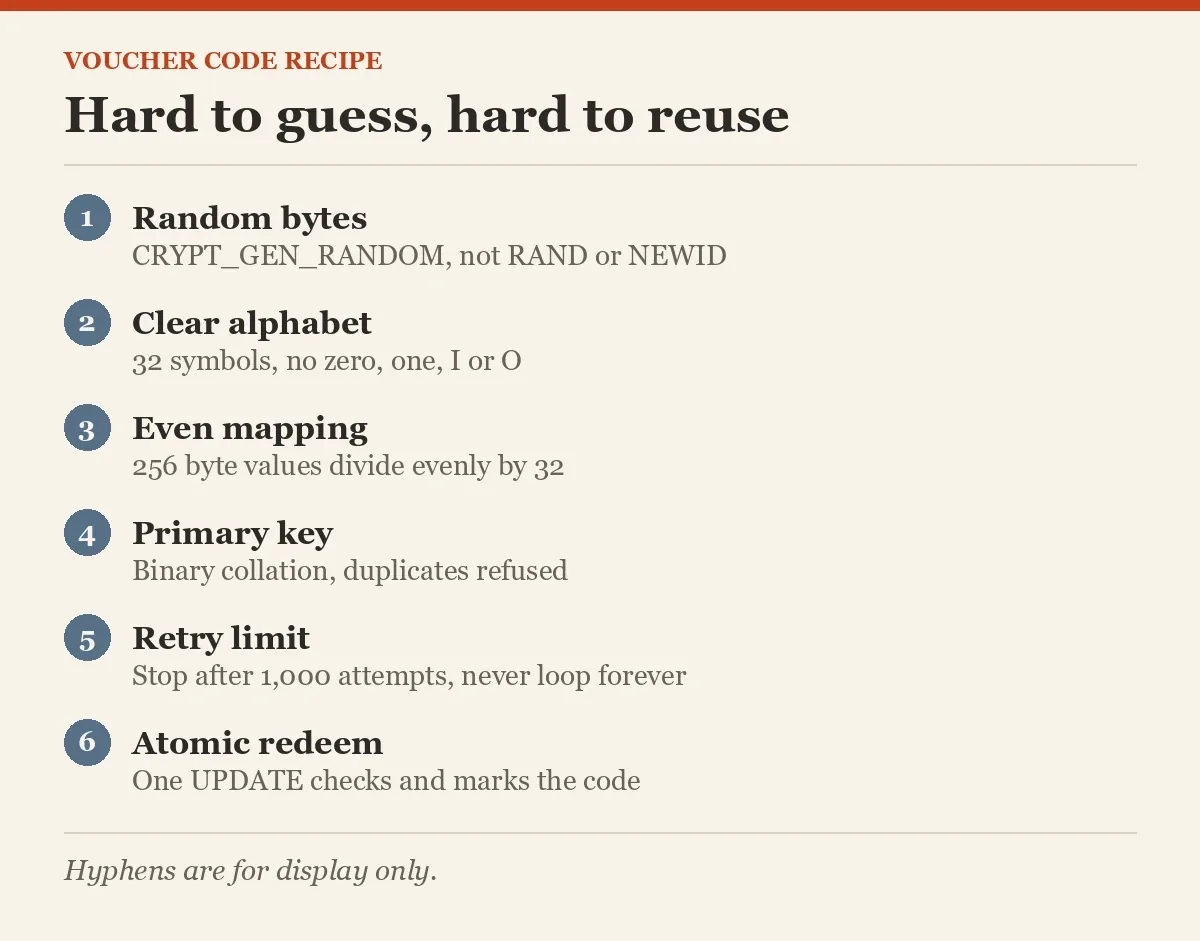 Hard to guess, hard to reuse