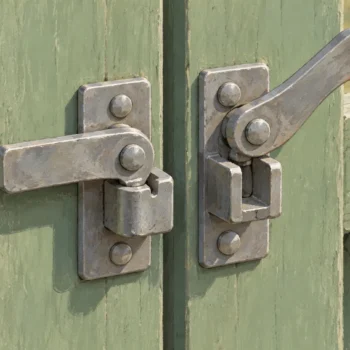 Gate latch with one toggle seated and the other lifted