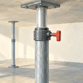 Stop collar limiting the extension of one telescoping support pole