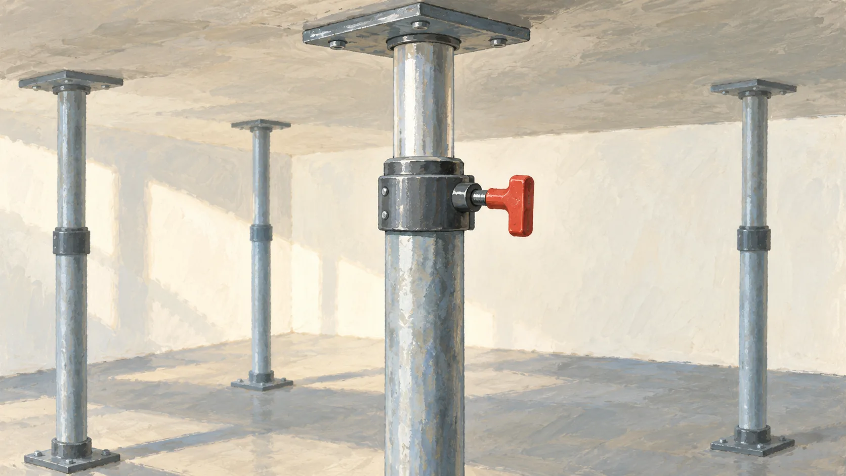 Stop collar limiting the extension of one telescoping support pole
