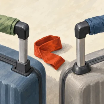 Interchangeable cloth luggage handle wraps over different solid handle attachments