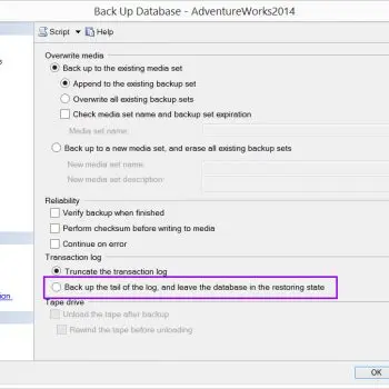 SQL SERVER - Why my Database is in Restoring Mode After Taking Backup?