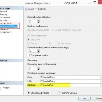 SQL SERVER - FIX - Error 3201 - Cannot open backup device. Operating system error 3