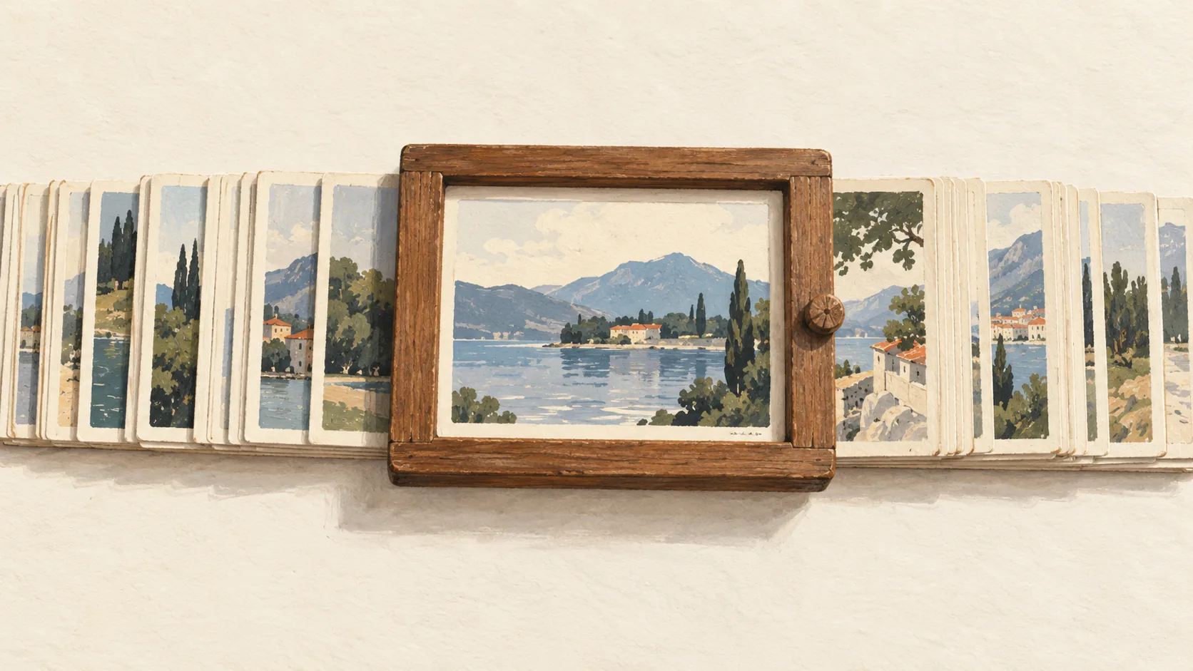 A sliding viewfinder reveals one frame in a longer strip of pictures