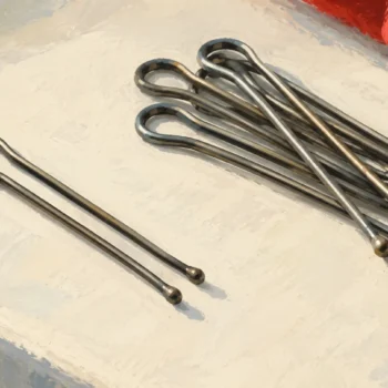 Hairpins with two metal legs forming each single pin