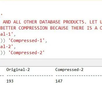 SQL SERVER 2016 - New T-SQL Functions - COMPRESS - DECOMPRESS