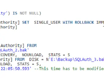 SQL SERVER - FIX: Msg 4335, Level 16, State 1 - The specified STOPAT time is too early