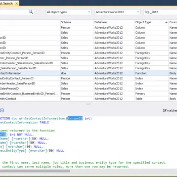 SQL SERVER - dbForge Object Search for SQL Server