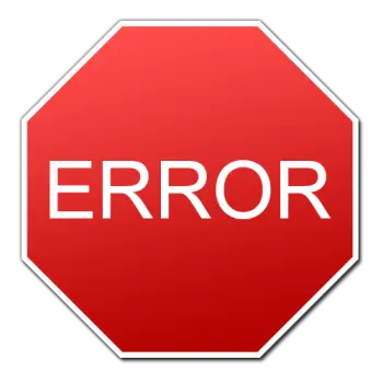 An 'ERROR' sign.