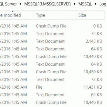 SQL Server Error Log Files.