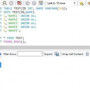 MySQL - FOUND_ROWS() Function for Total Number of Rows Affected
