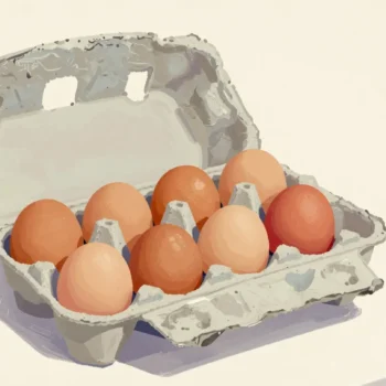 Every place in an egg carton contains an egg