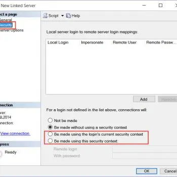 SQL SERVER - FIX – Linked Server Error 7399 Invalid authorization specification