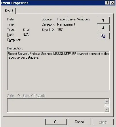 Event Properties window.