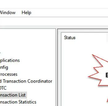 Component services empty list.